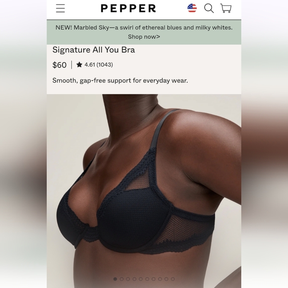 Pepper Black Lift Bra, Size 30A - Picture 8 of 8